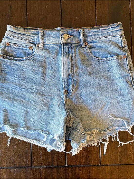 American Eagle Outfitters Pants - American Eagle High Rise Distressed Denim Cutoff Shorts Light Wash Size 8
